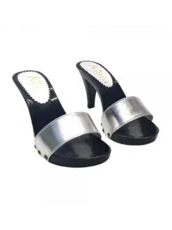 TOTAL BLACK LACQUERED MULE | HEEL 9