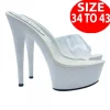 TRANSPARENT WHITE CLOGS WITH HIGH HEEL