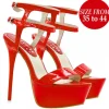 VERY HIGH SANDALS IN RED PATENT LEATHER