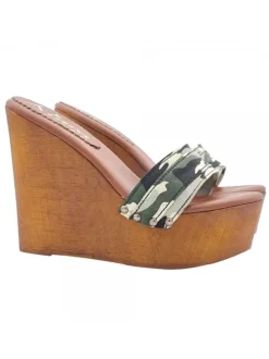 WEDGE CLOGS CAMOUFLAGE HEEL 13