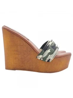 WEDGE CLOGS CAMOUFLAGE HEEL 13