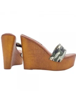 WEDGE CLOGS CAMOUFLAGE HEEL 13