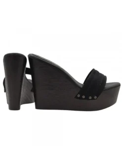 Wedge clogs with black band | height 13 cm