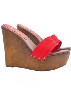 WEDGE CLOGS WOMAN RED