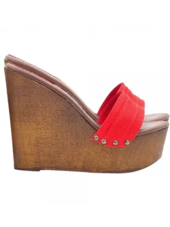 WEDGE CLOGS WOMAN RED