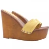 WEDGE OCHER CLOGS HEEL 13