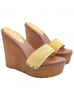 WEDGE OCHER CLOGS HEEL 13