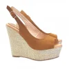 WEDGE SANDALS BROWN COLOUR
