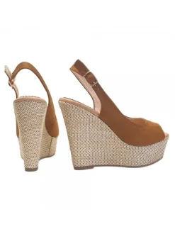 WEDGE SANDALS BROWN COLOUR