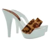 WHITE CLOGS WITH "LEOPARD EFFECT" BAND