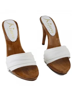 WHITE CLOGS-HEEL 12