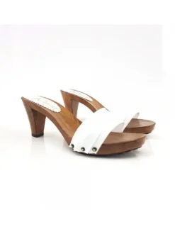 WHITE CONFORT CLOGS