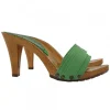 WOMAN CLOG GREEN HEEL 9 CM
