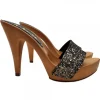 WOMAN CLOG WITH GLITTER HEEL 11