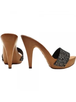 WOMAN CLOG WITH GLITTER HEEL 11