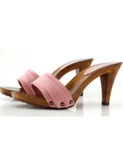 WOMAN CLOGS PINK HEEL 9 CM