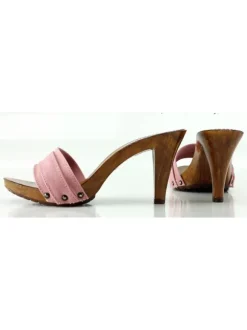 WOMAN CLOGS PINK HEEL 9 CM