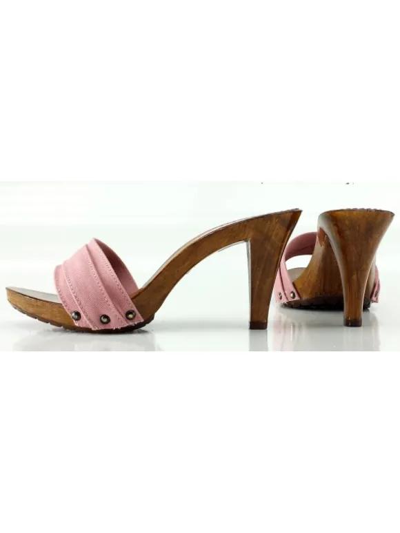 WOMAN CLOGS PINK HEEL 9 CM