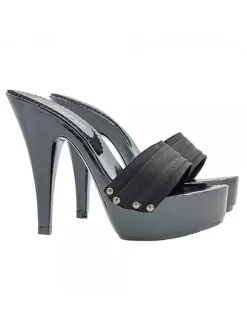 WOMEN'S BLACK CLOG HEEL 13