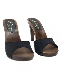 WOMEN'S BLACK CLOGS IN SUEDE HEEL 11