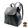 WOMEN'S BLACK LEATHER BACKPACK