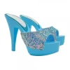 WOMEN'S CLOGS BLUE GLITTER SKY HEEL 13