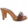 Women's clogs 9cm heel - upper with buckle