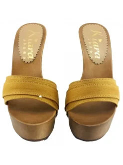 WOMEN'S CLOGS HEEL 13 OCHER