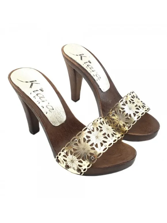 WOMEN'S GOLDEN CLOGS HEEL 11