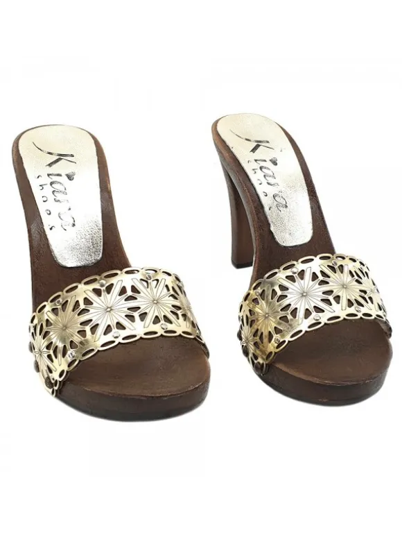 WOMEN'S GOLDEN CLOGS HEEL 11