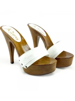 WOMEN'S HEEL CLOGS WHITE
