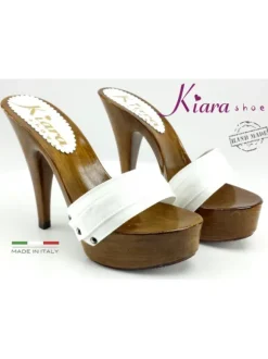 WOMEN'S HEEL CLOGS WHITE