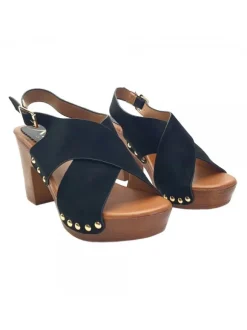 WOMEN'S SANDALS IN SYNTHETIC SUEDE HEEL 9