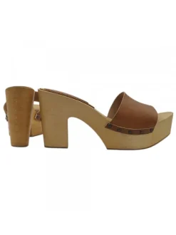 WOODEN CLOGS & GENUINE LEATHER UPPER - Made in Italy