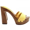 YELLOW CLOGS COMFY HEEL